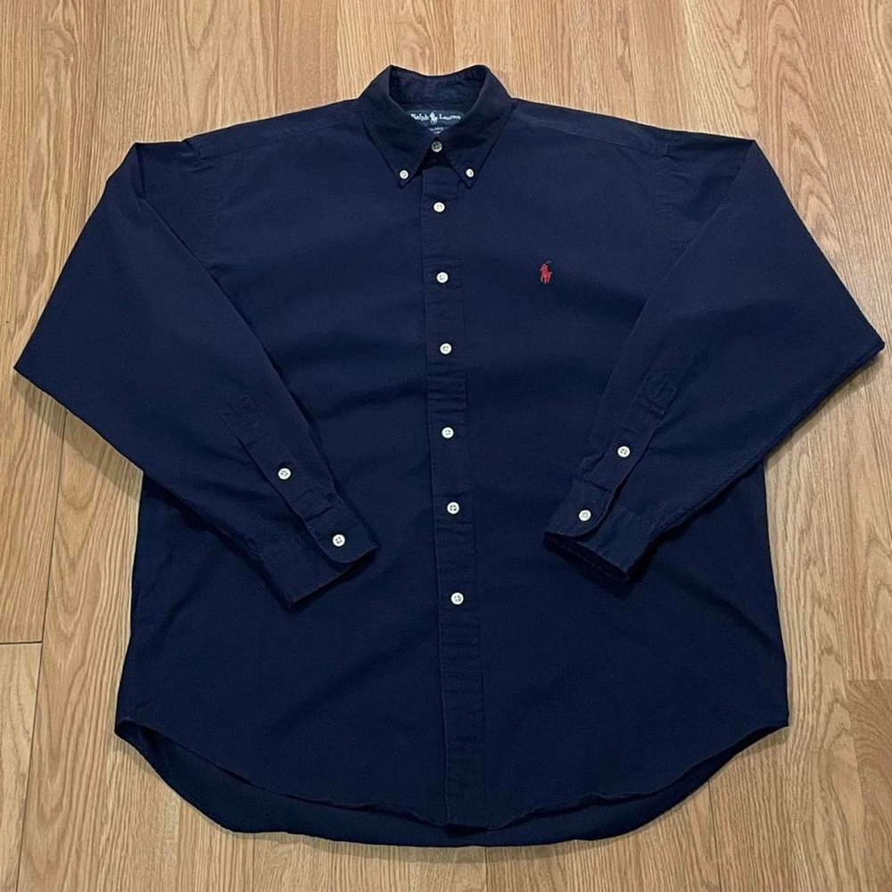 Polo Ralph Lauren Men’s M (XL) Long Sleeve Button Down Oxford Shirt Blue Blake